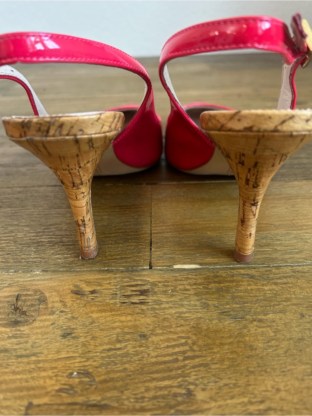 Vince Camuto Hot Pink Patent Slingback Pumps - Picture 7 of 11